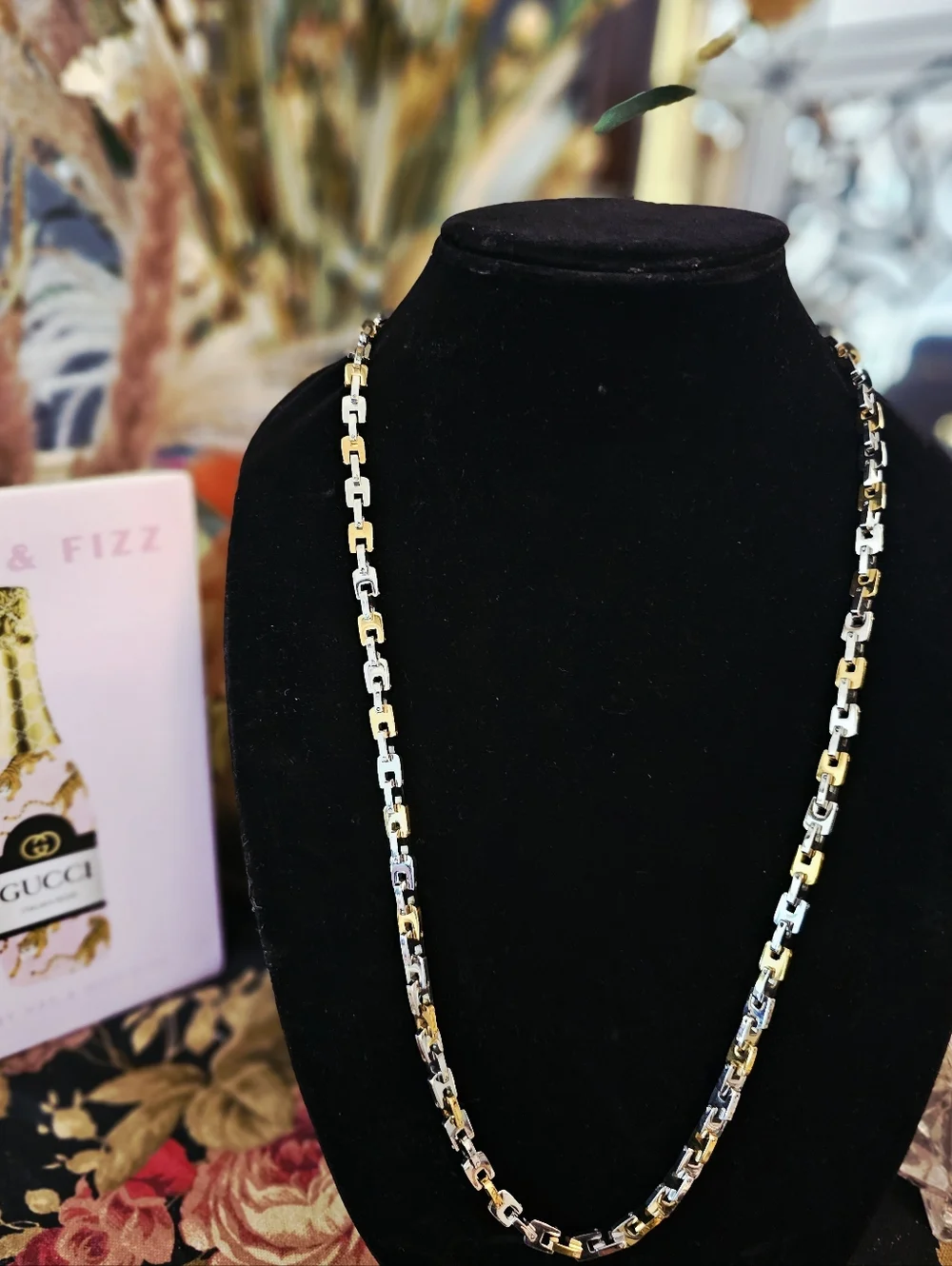 Stainless Steel 2-tone Necklace - Picture 4 of 4